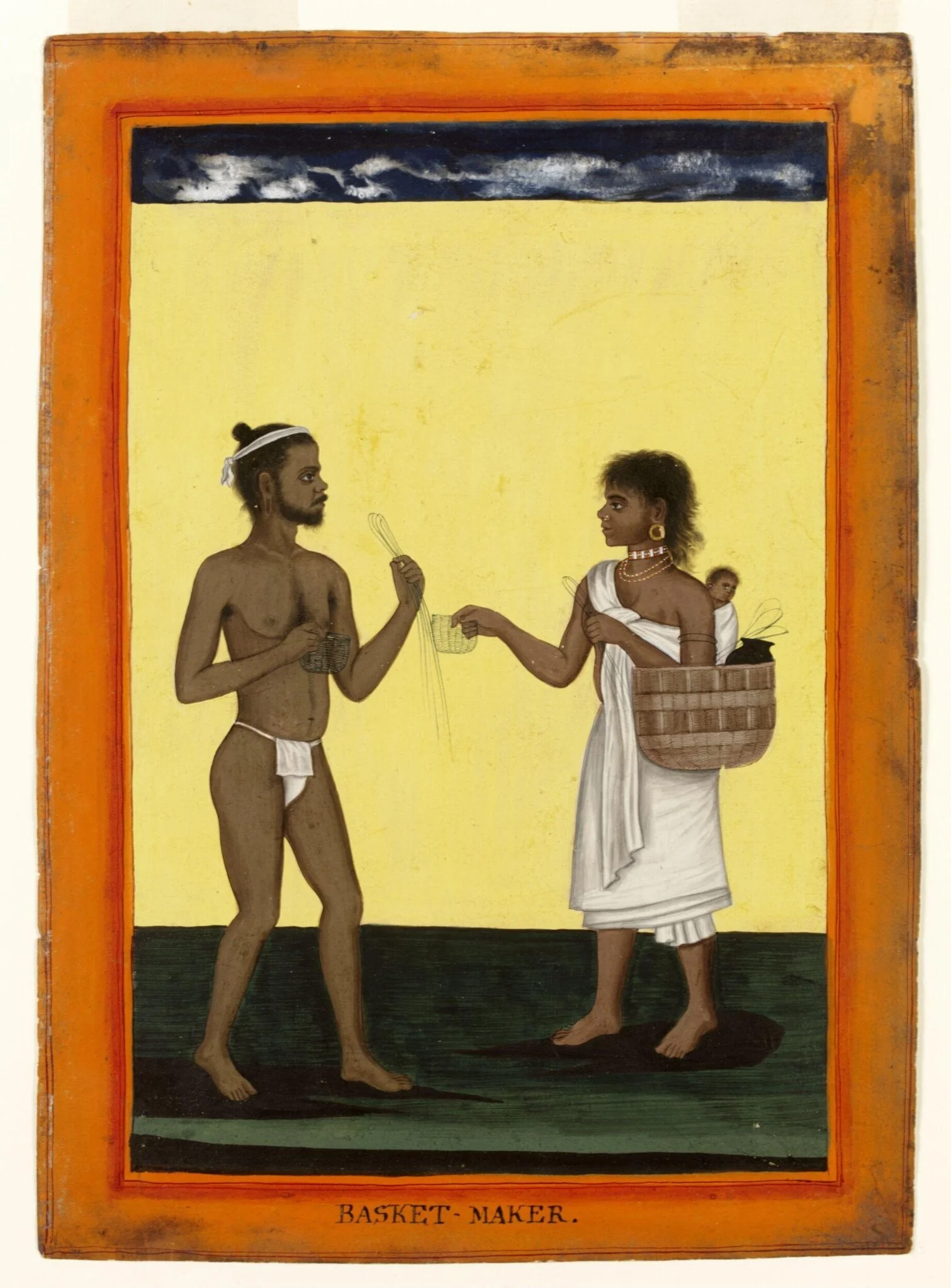 A basket-maker and his wife, detail