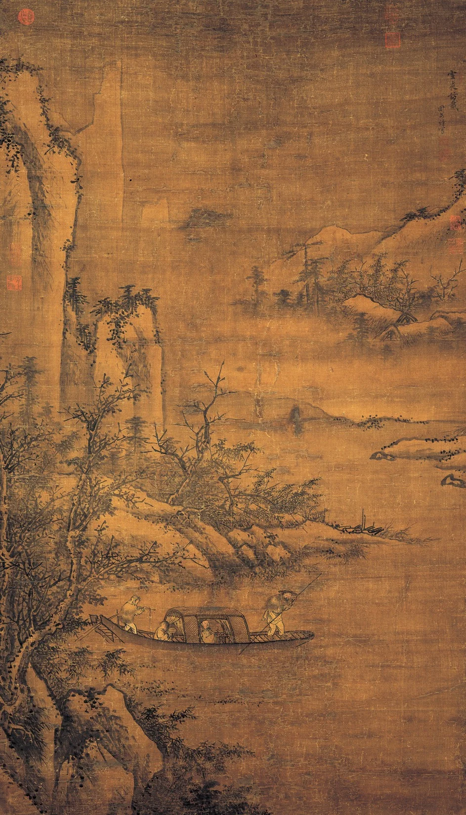 Visiting Tai Kuei on a Snowy Night, detail