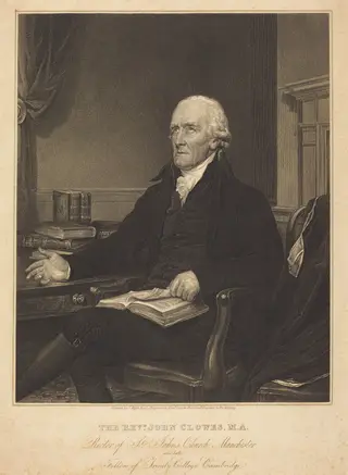 Rev. John Clowes, by Edward Scriven, ink, 1820