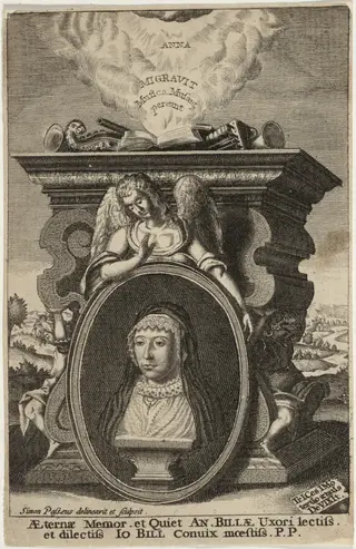 Anne Bill, by Simon van de Passe, ink, 1621