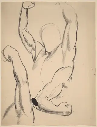 Arms of a Boxer, by George Bellows, chalk, 1916