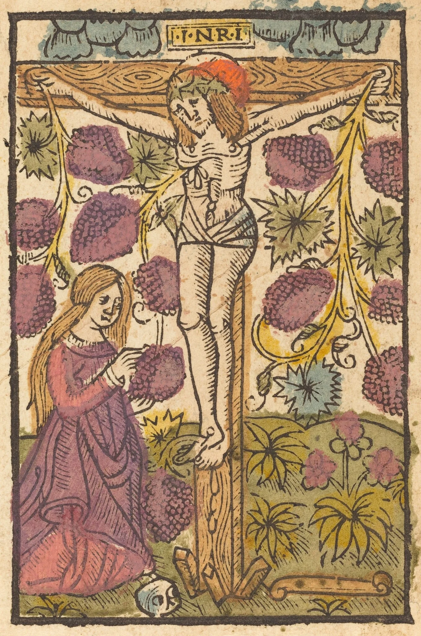 Christ on the Cross with a Grape Vine, detail