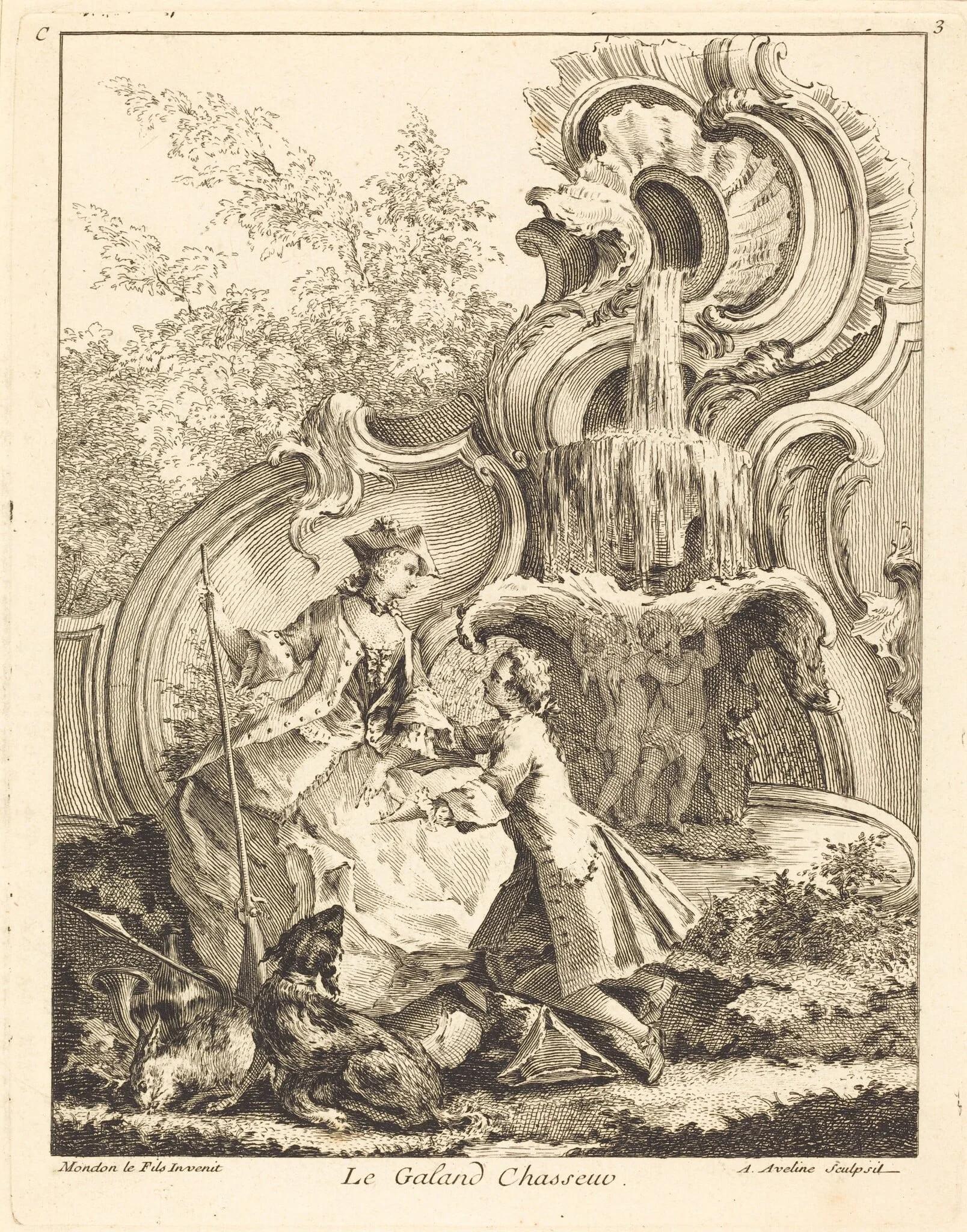 Le Galand Chasseur, detail
