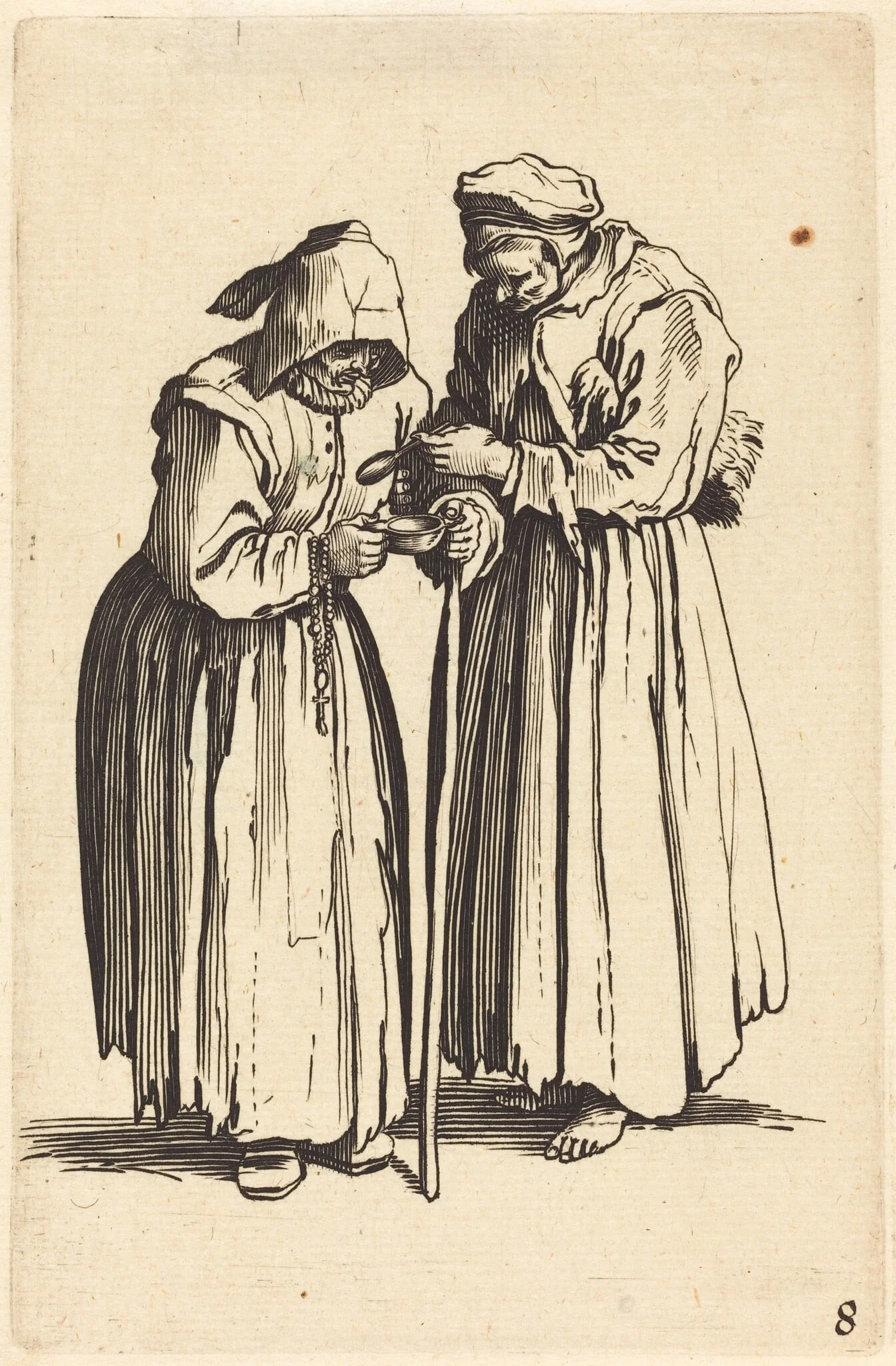 Two Beggar Women, detail