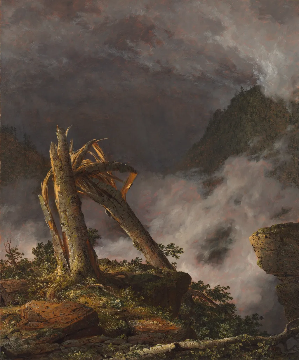 Storm in the Mountains, by Frederic Edwin Church, oil, 1847