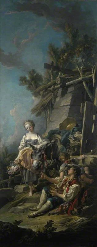 A Pastoral Scene ('L'Offrande a la Villageoise'), detail