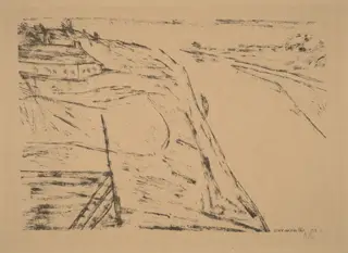 Blick auf einen Fluss (View on a River), by Paul Klee, ink, 1912