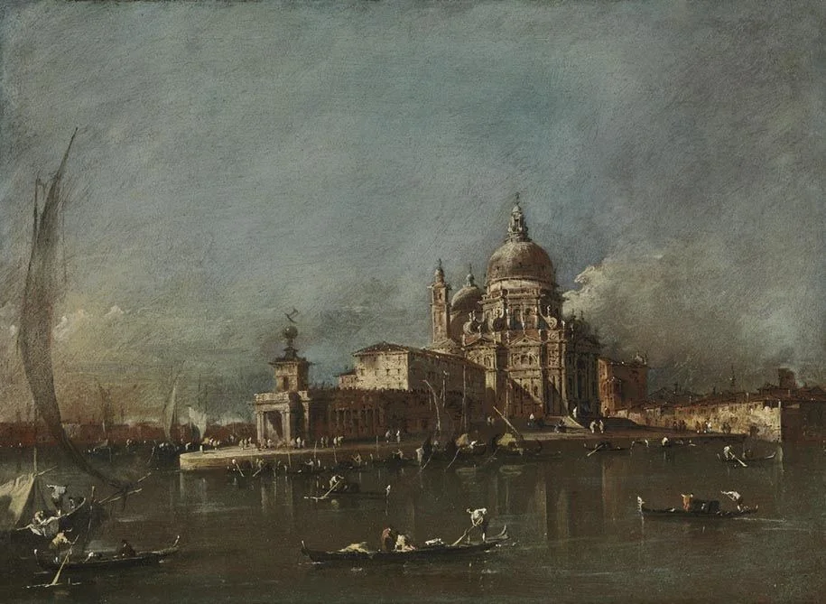 Blick auf Santa Maria della Salute und die Dogana, detail