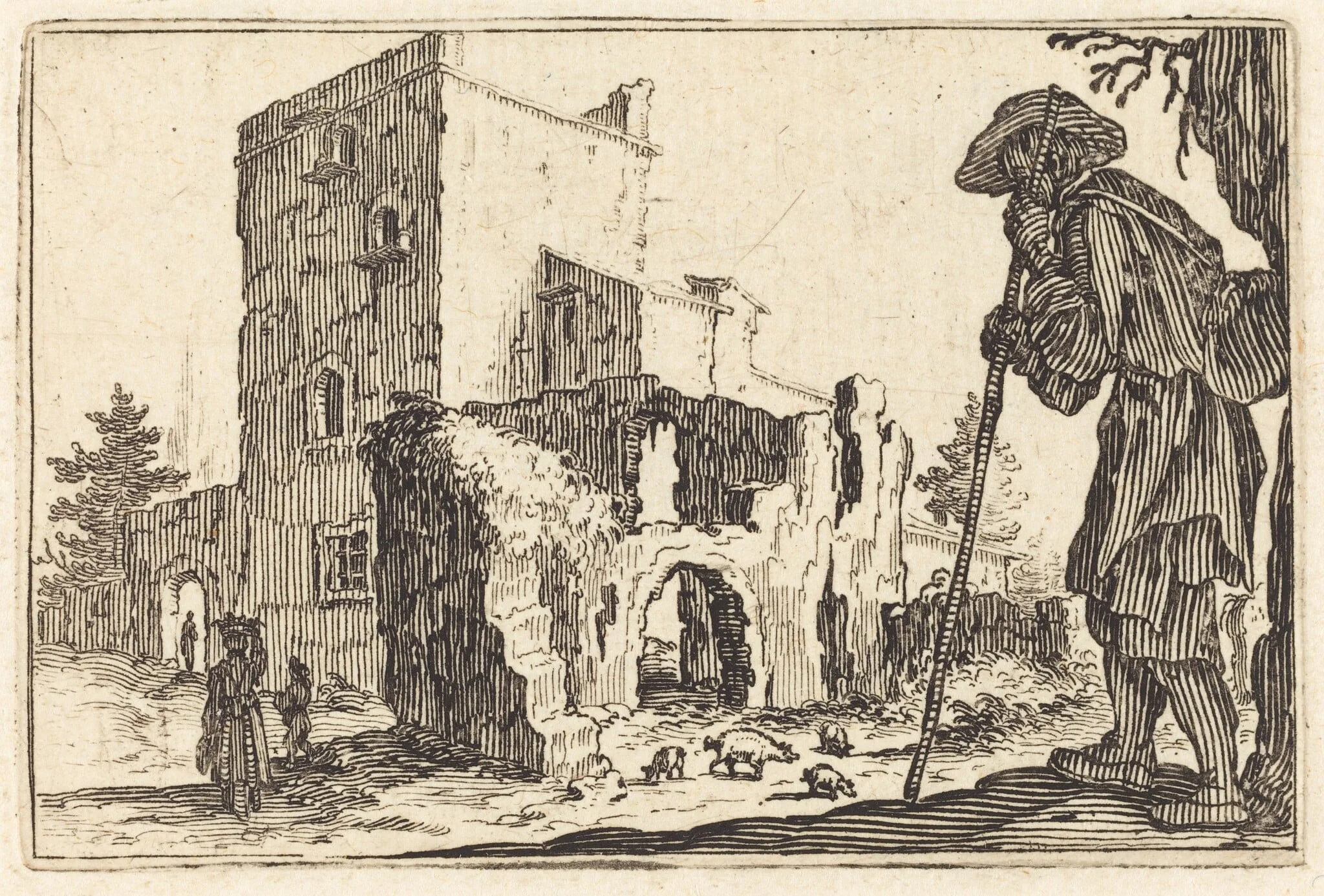 Shepherd and Ruins, detail