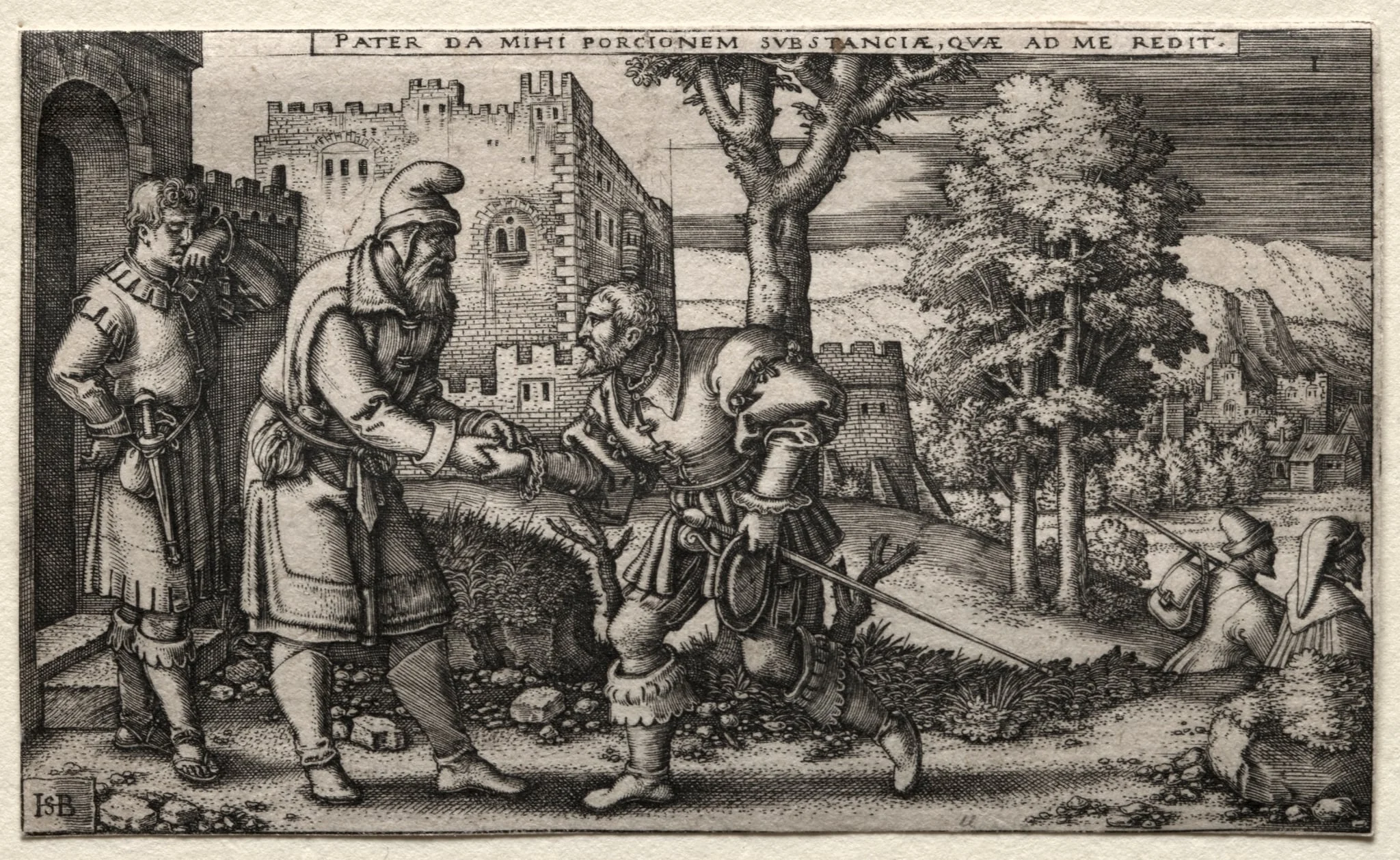 The Prodigal Son: Departure of the Prodigal Son, detail