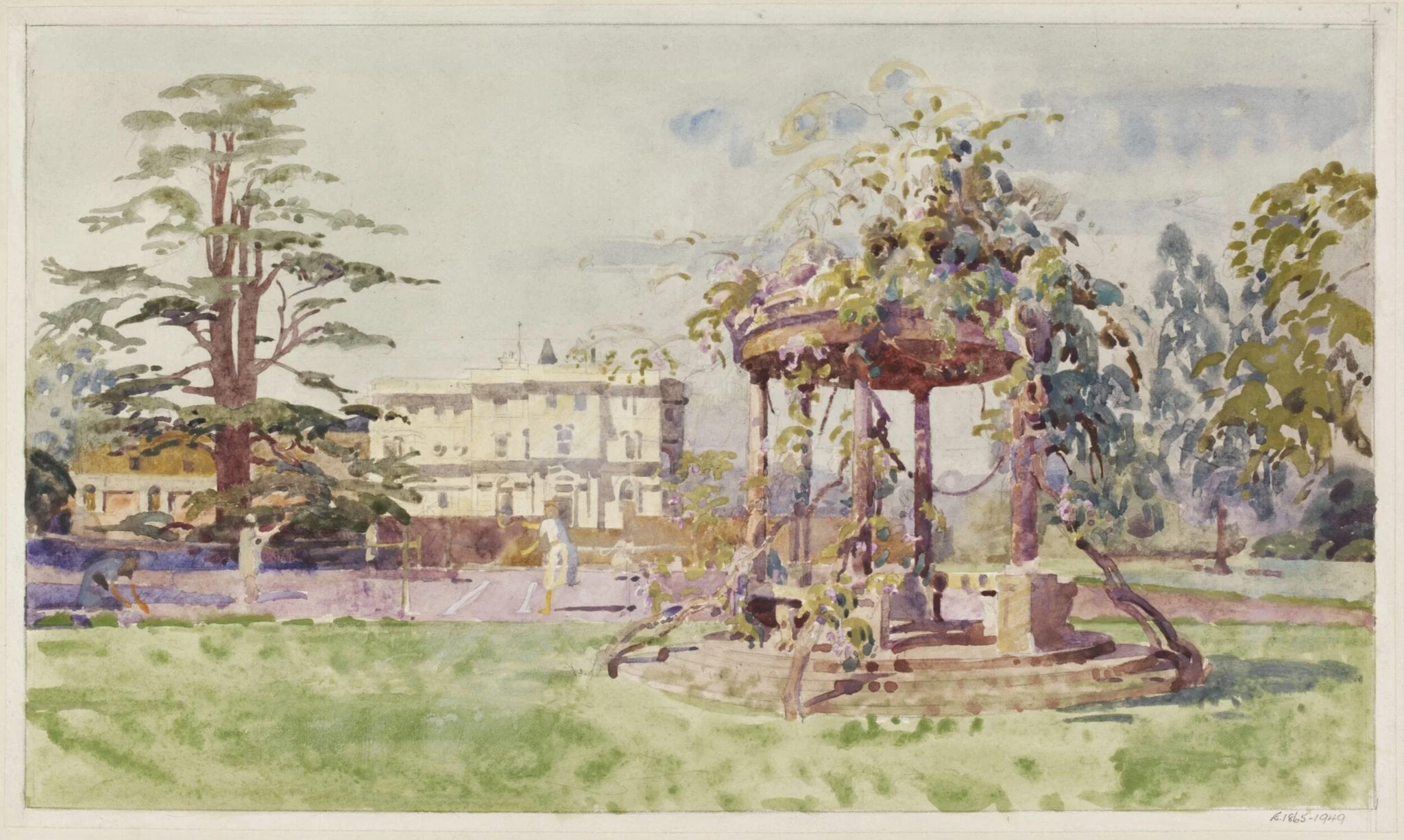 Cannons Park, Edgware; from the Tennis Courts, detail