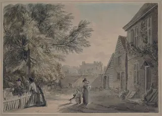 Old Public House, Bayswater, by Paul Sandby, watercolor, 1750