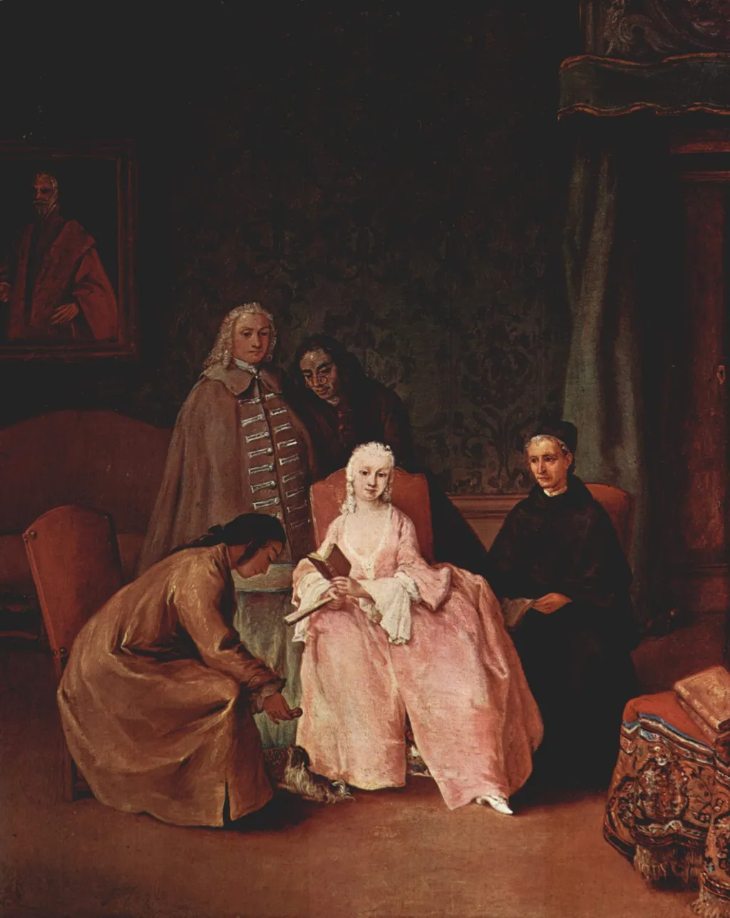 The Visit, by Pietro Longhi, oil, 1746