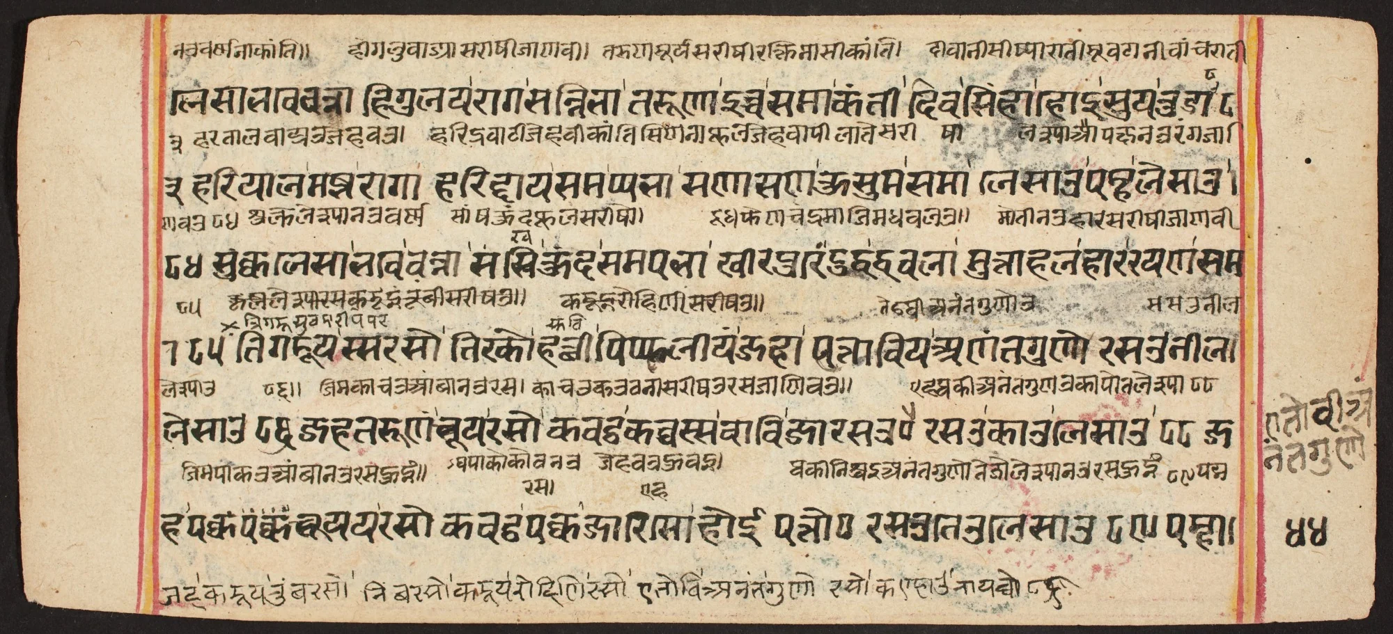 Tantric Manuscript "Sangrahani Sutra", detail