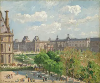 Place du Carrousel, Paris, by Camille Pissarro, oil, 1900