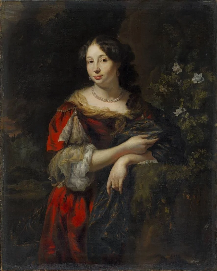 Portrait of a Young Lady in a Garden, detail