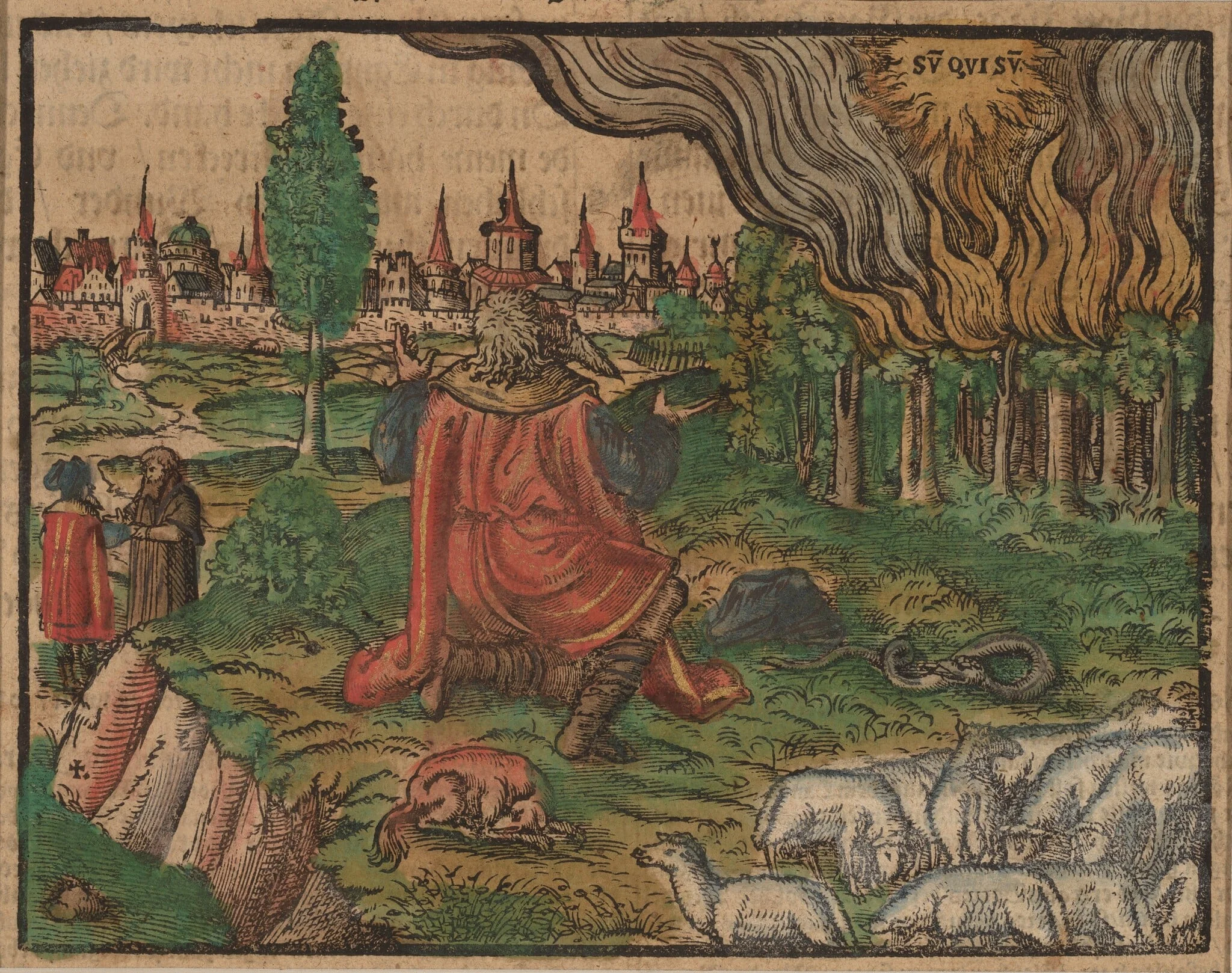 Moses and the Burning Bush, detail