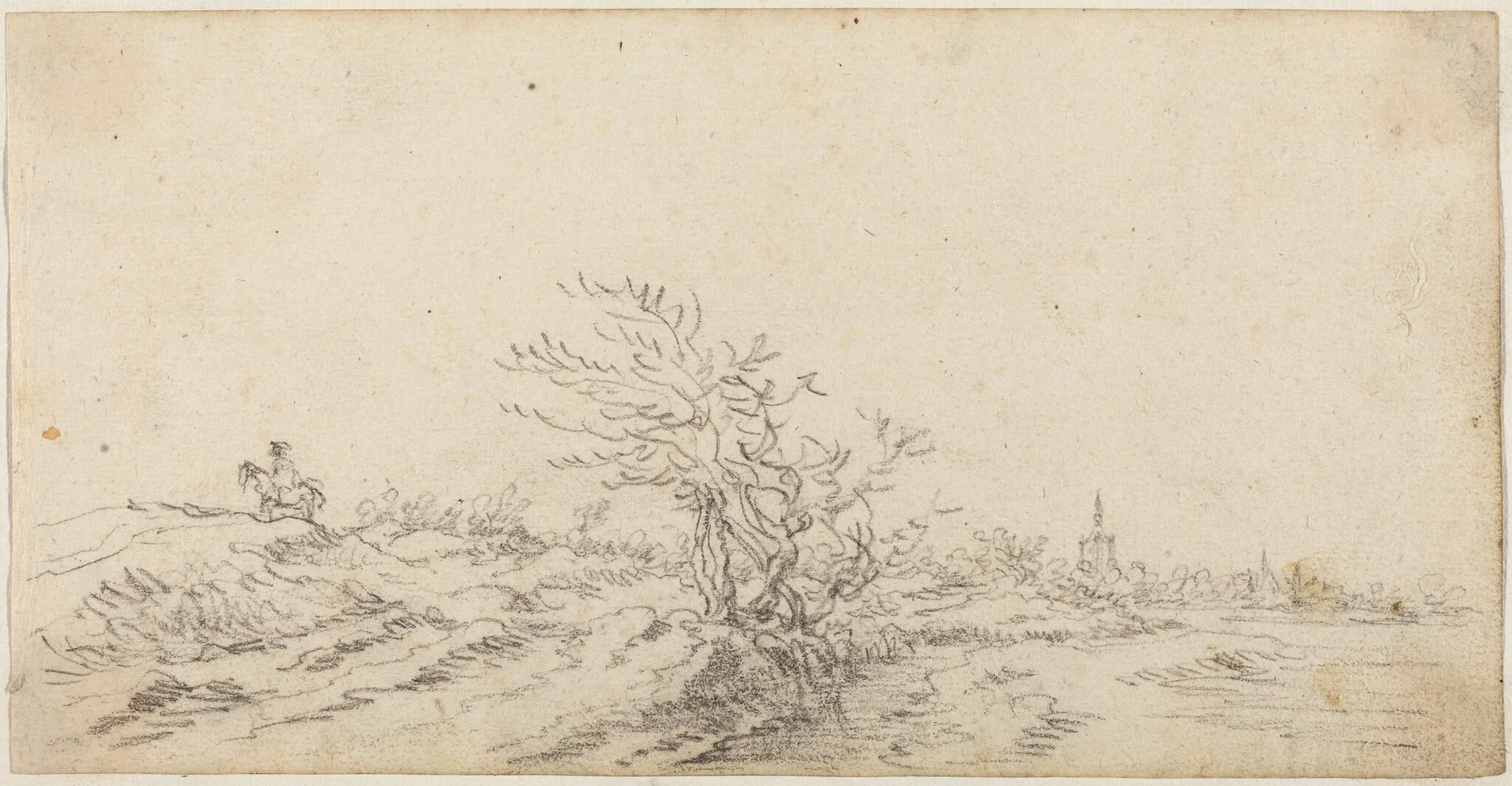 Horseman among the Dunes, detail