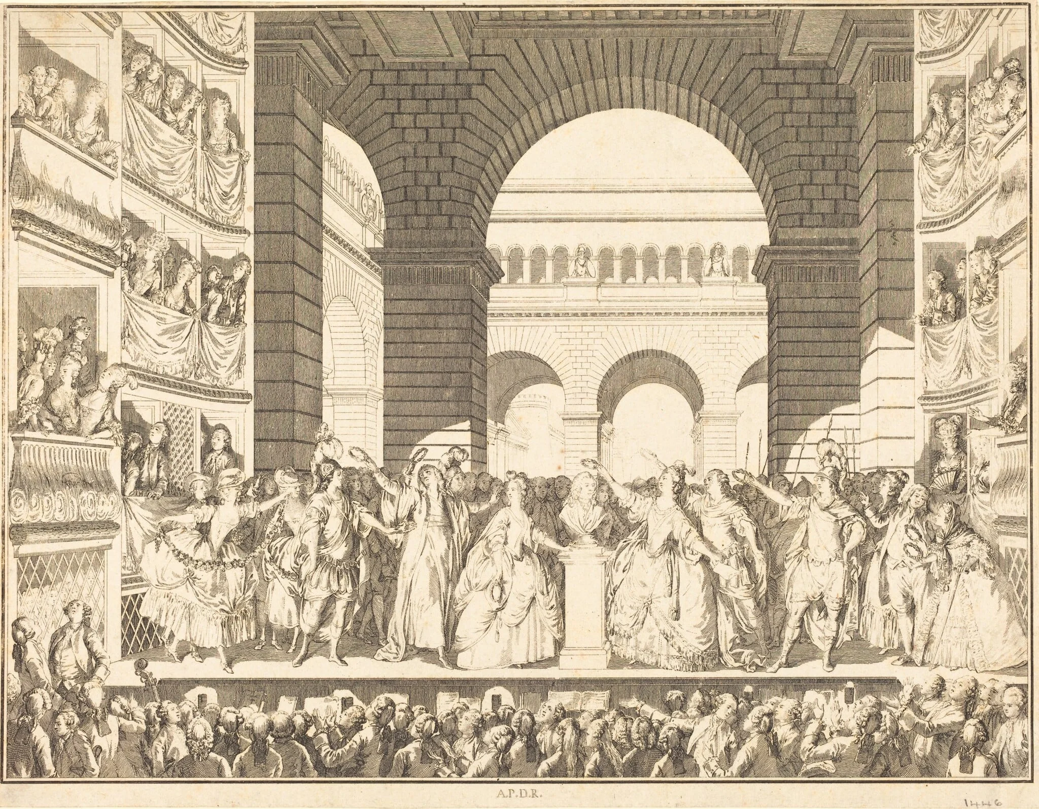 Couronnement de Voltaire (The Crowning of Voltaire), detail