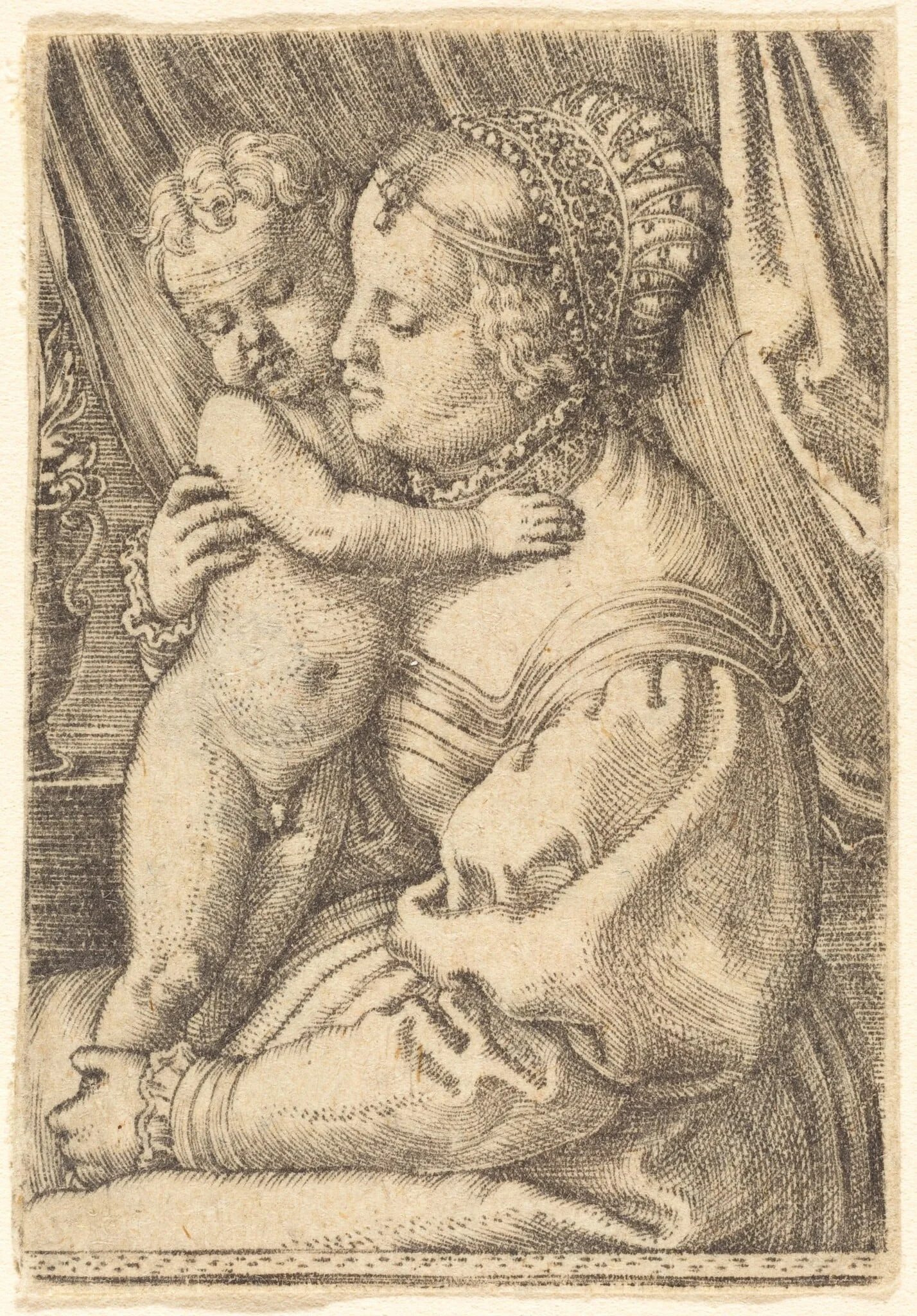Madonna with Flower Vase, detail