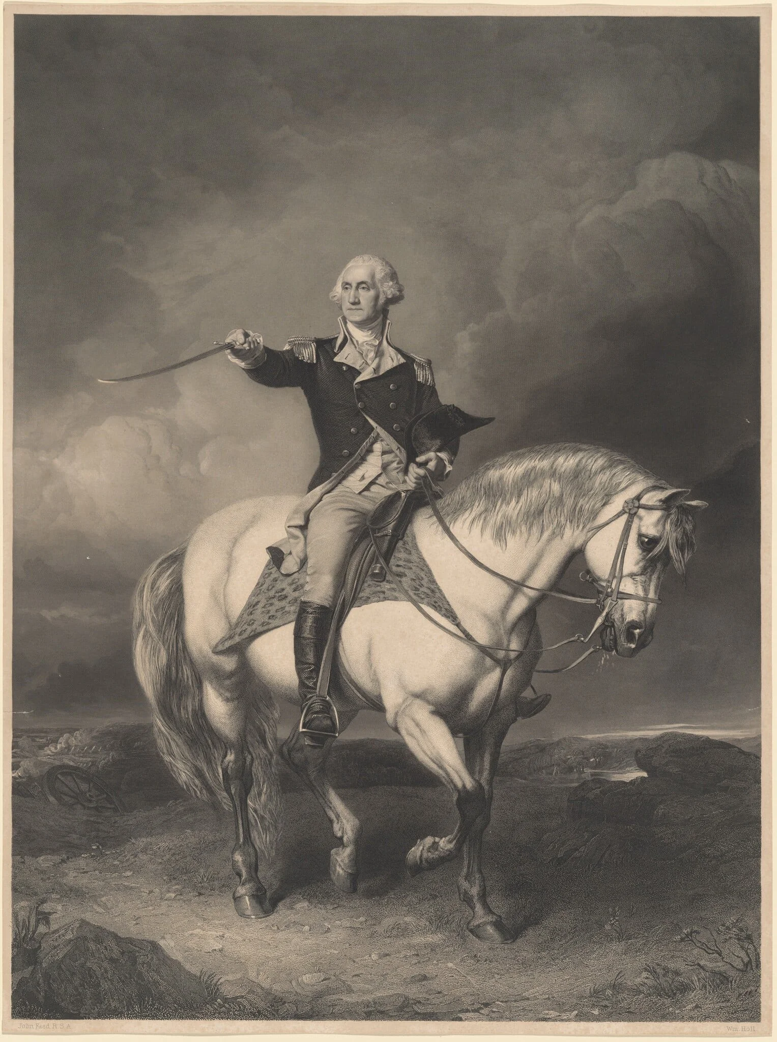 George Washington on Horseback, detail