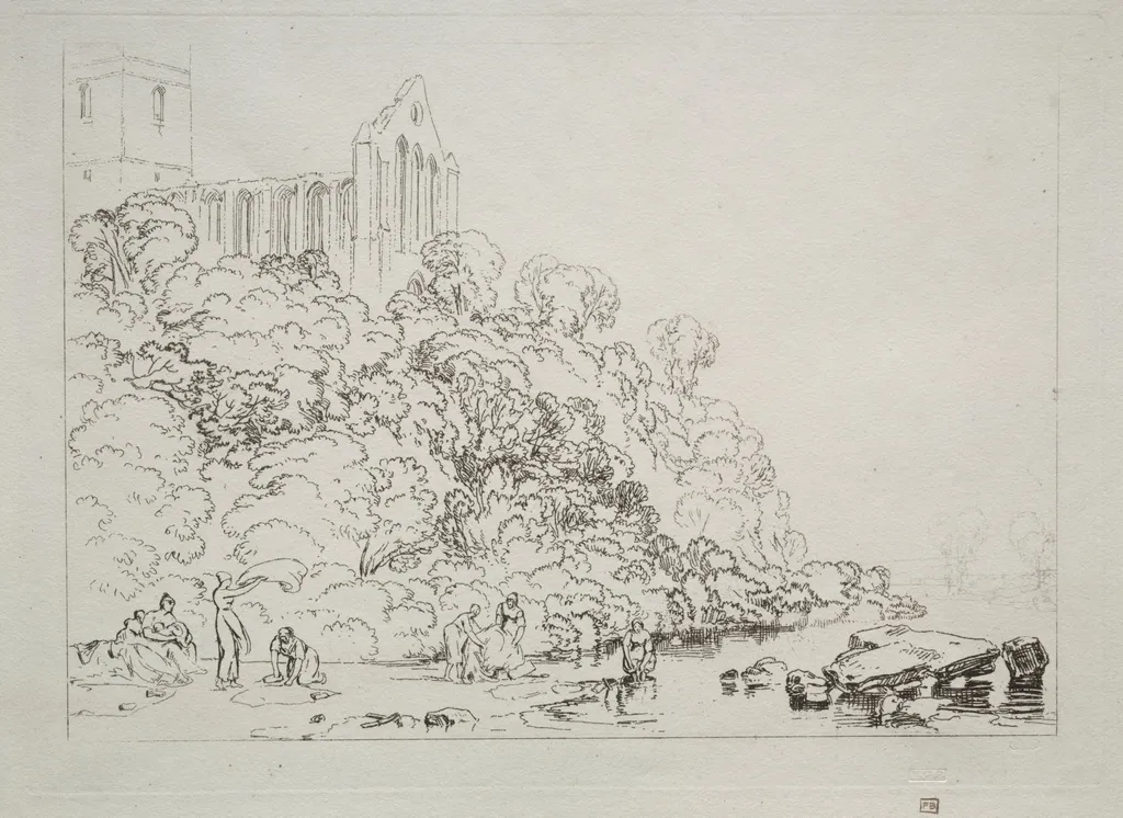 Liber Studiorum:  Dumblain Abbey, Scotland, by Joseph Mallord William Turner, 1823