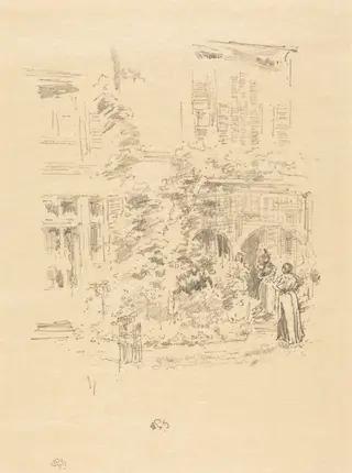 The Garden Porch, by James McNeill Whistler, ink, 1894