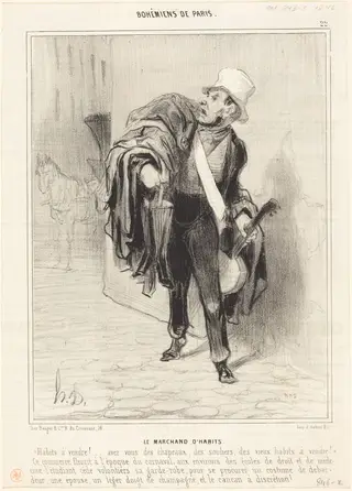 Le Marchand d'habits, by Honoré Daumier, ink, 1842