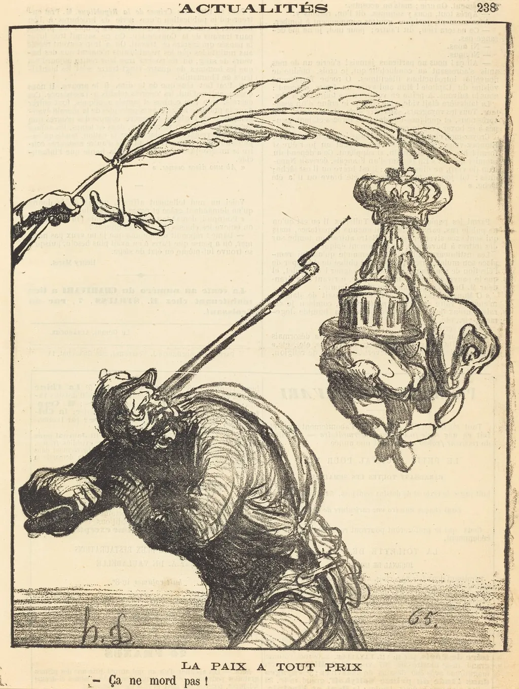 La paix a tout prix, by Honoré Daumier, 1870