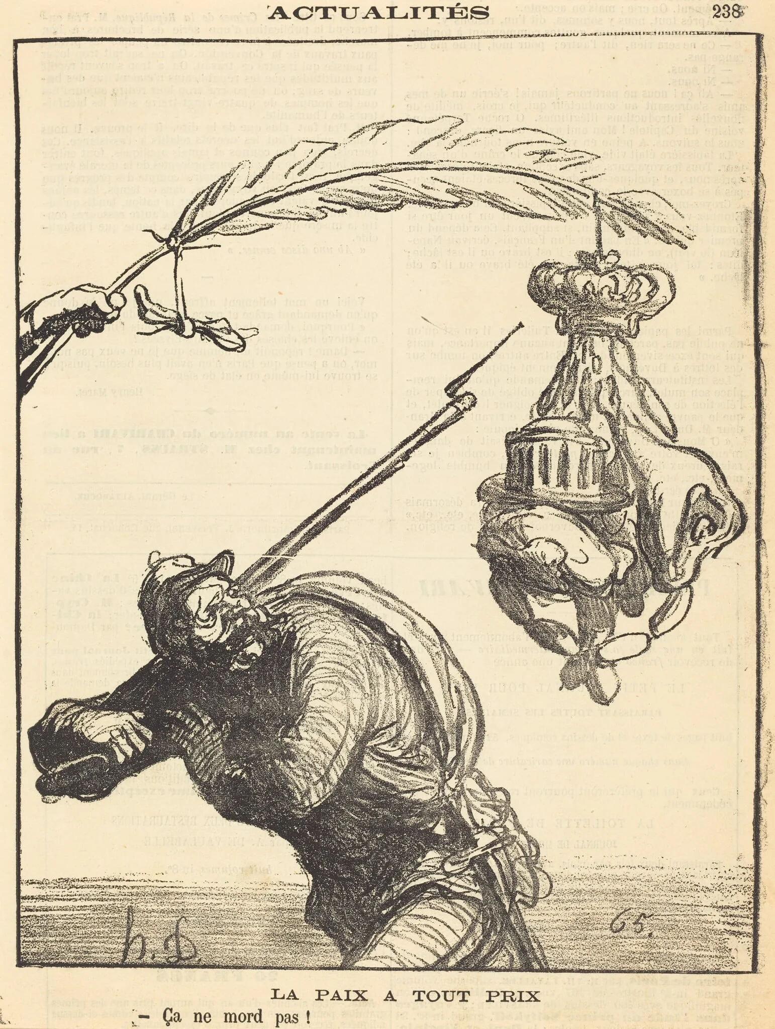 La paix a tout prix, detail