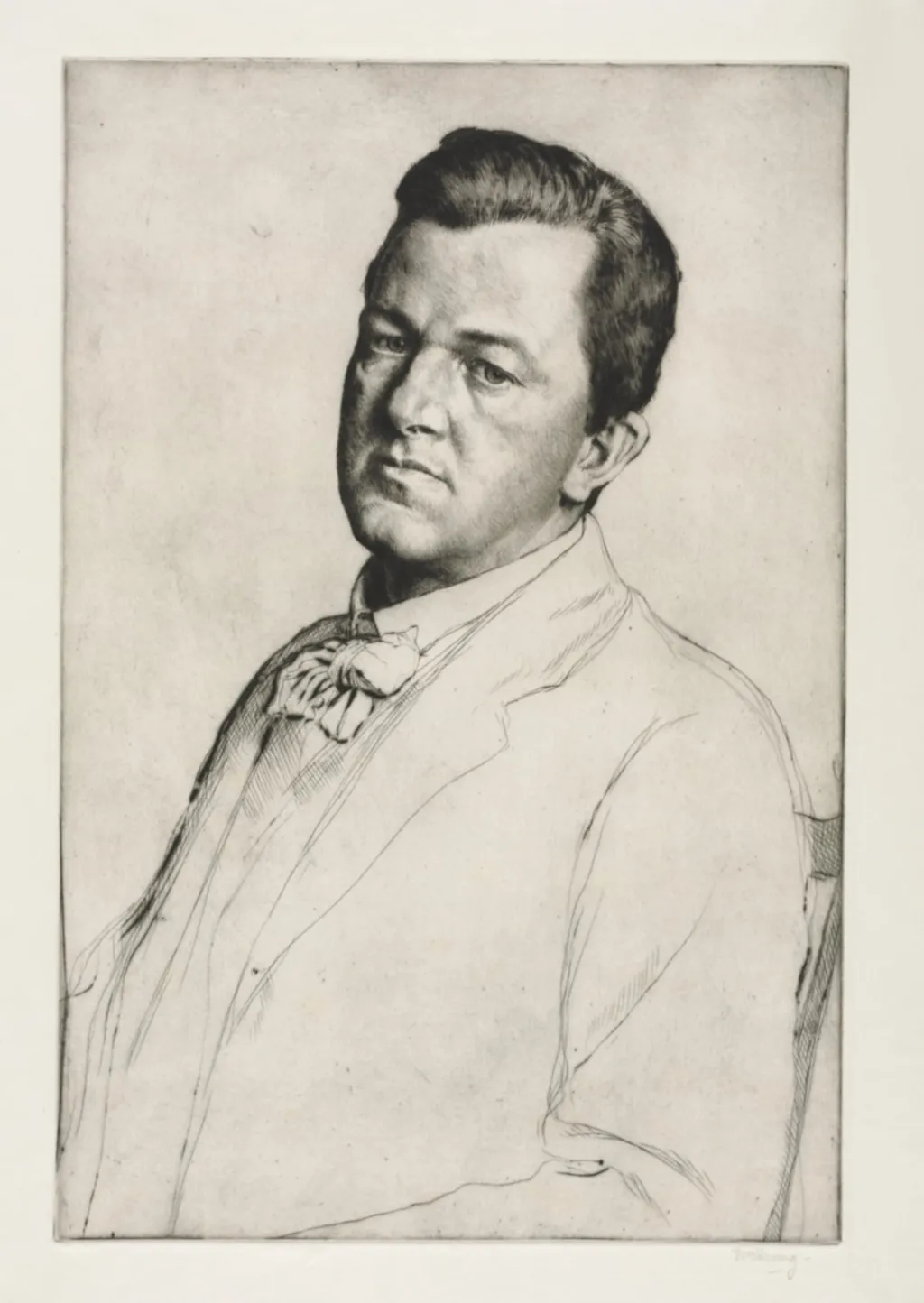 Sir Charles Holroyd, by William Strang, 1909