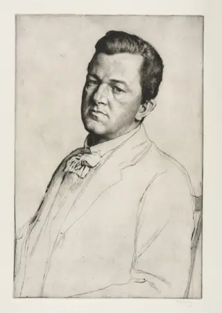 Sir Charles Holroyd, by William Strang, 1909