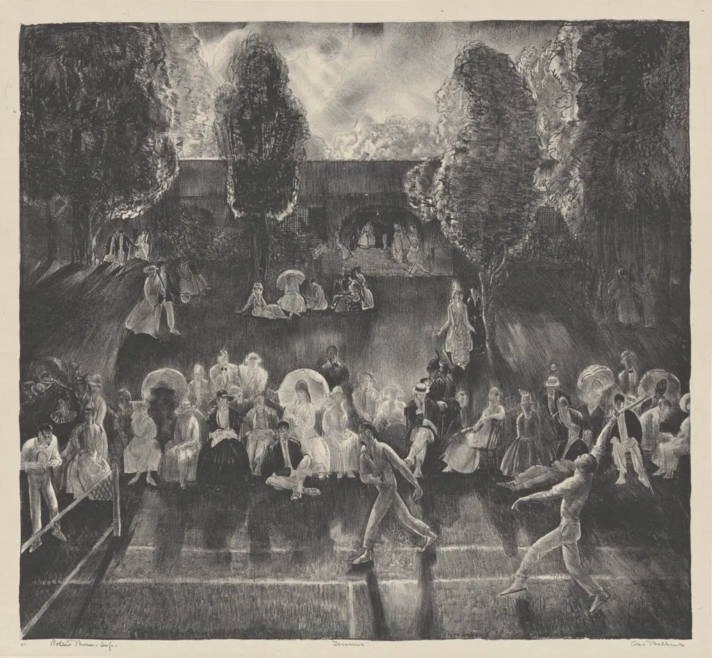 Tennis, by George Bellows, ink, 1920