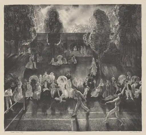 Tennis, by George Bellows, ink, 1920