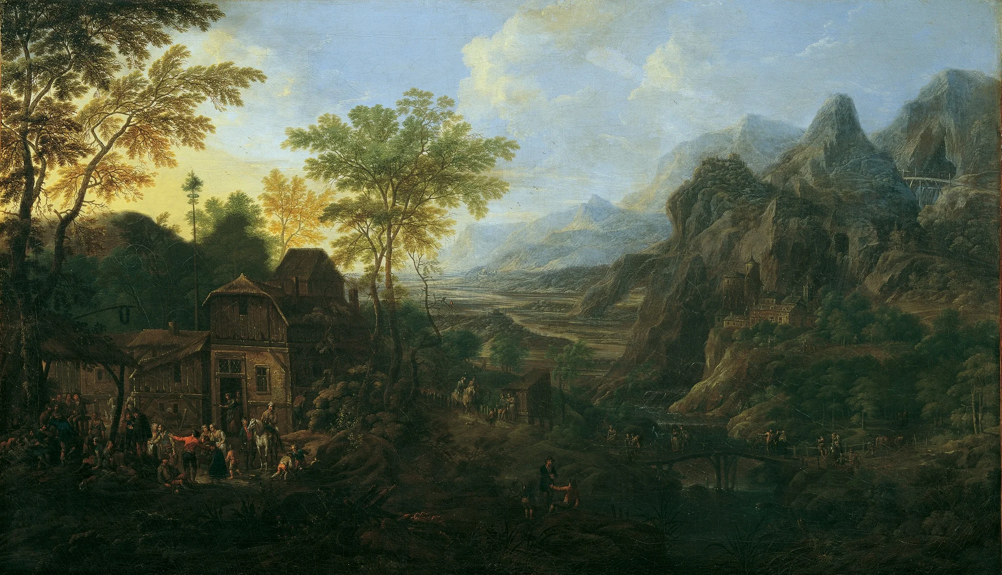Ideal landscape with fair, detail