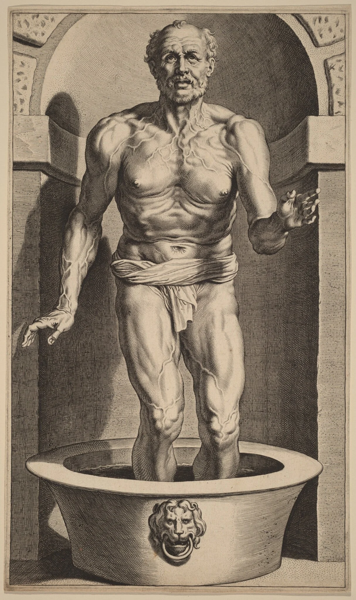 Seneca Standing in the Bath, detail