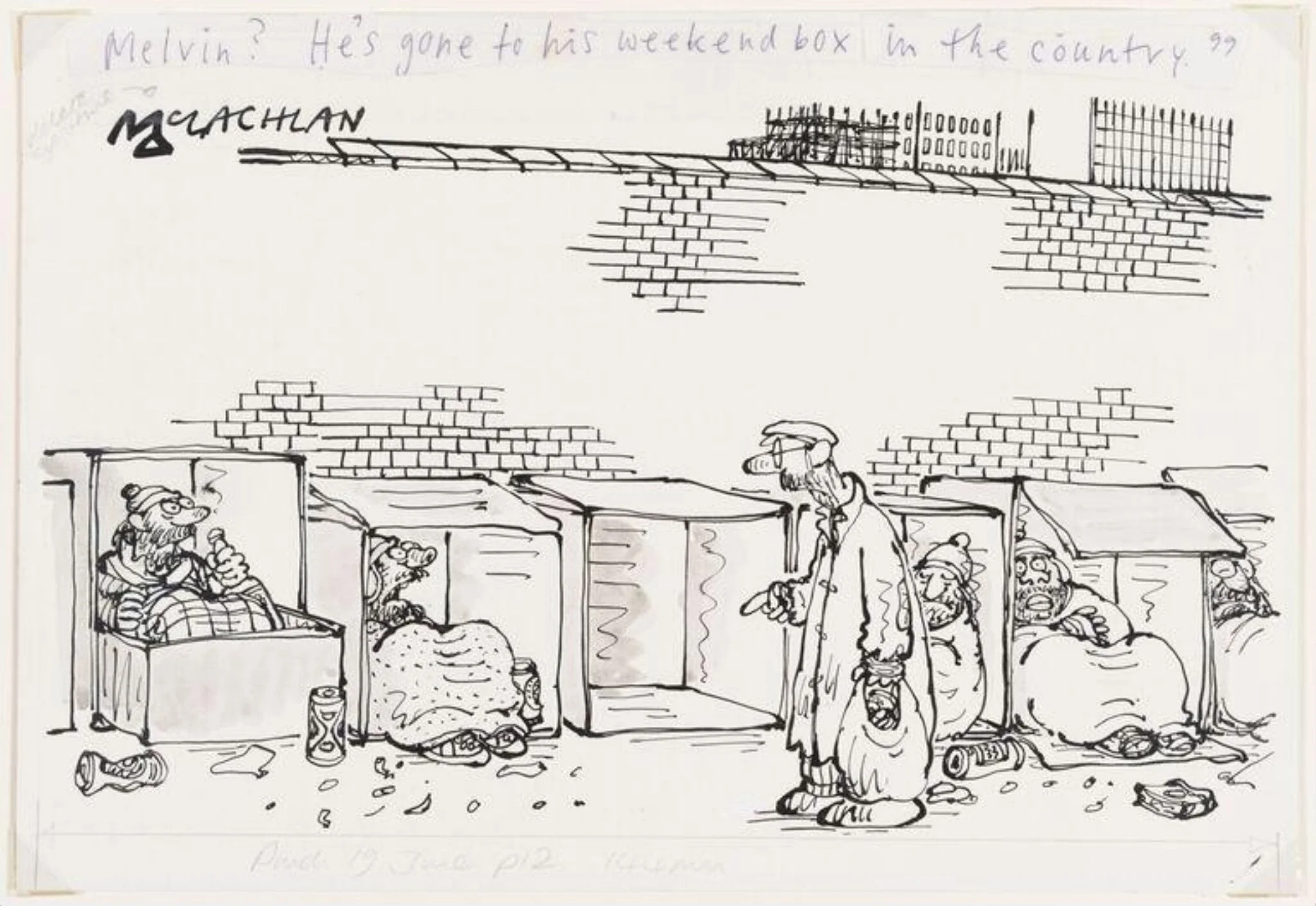 Drawing - 'Weekend Box', detail