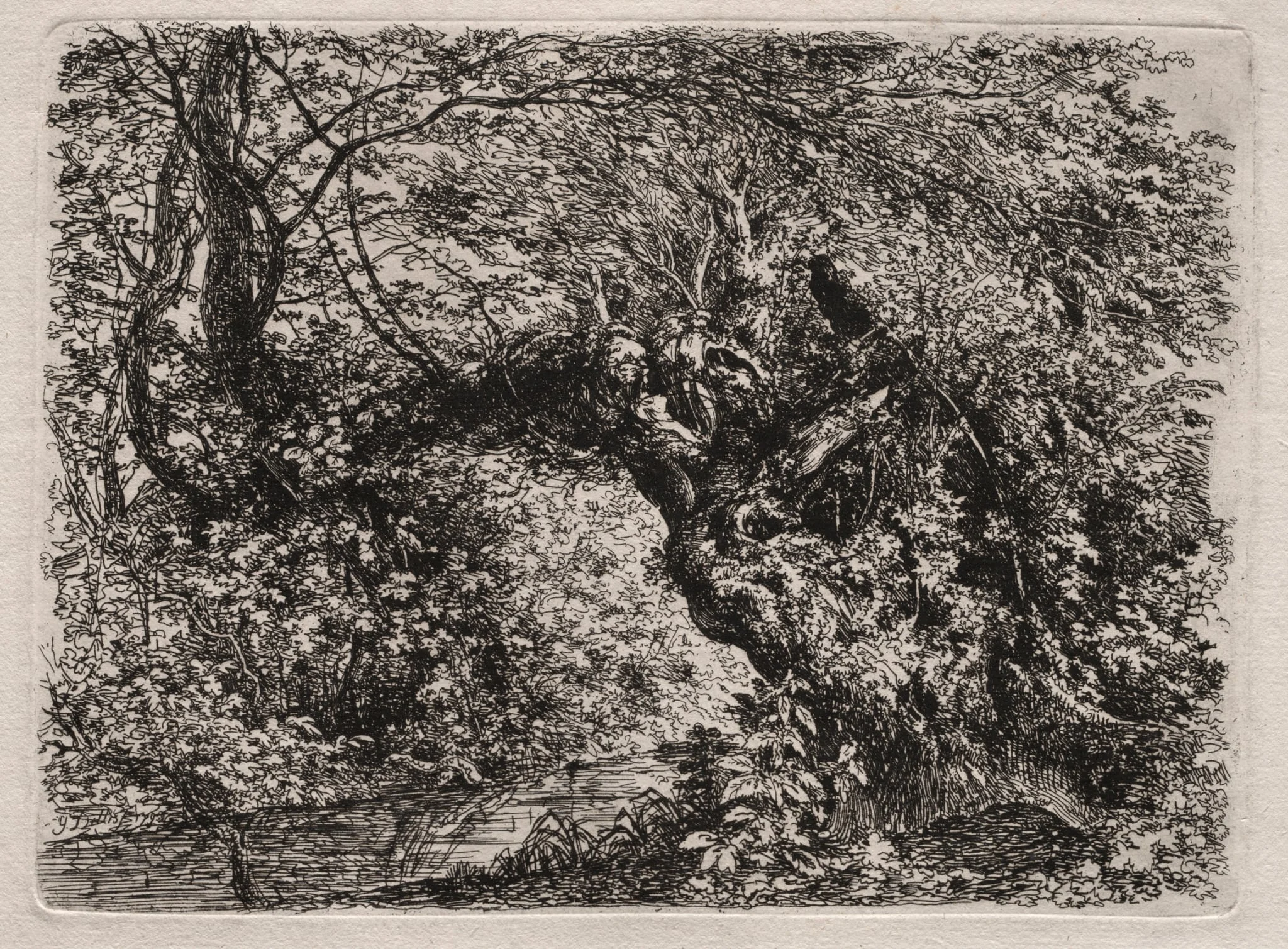 The Old Willow at a Brook, detail