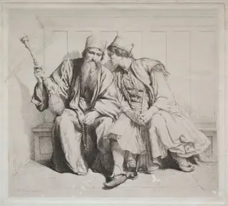 Young Greek Man in Conversation with a Priest, by Henriette Browne, 1804