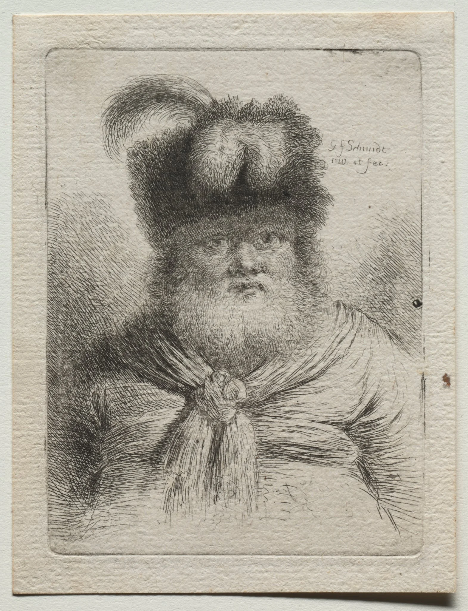 Old Man in a Fur Hat, detail