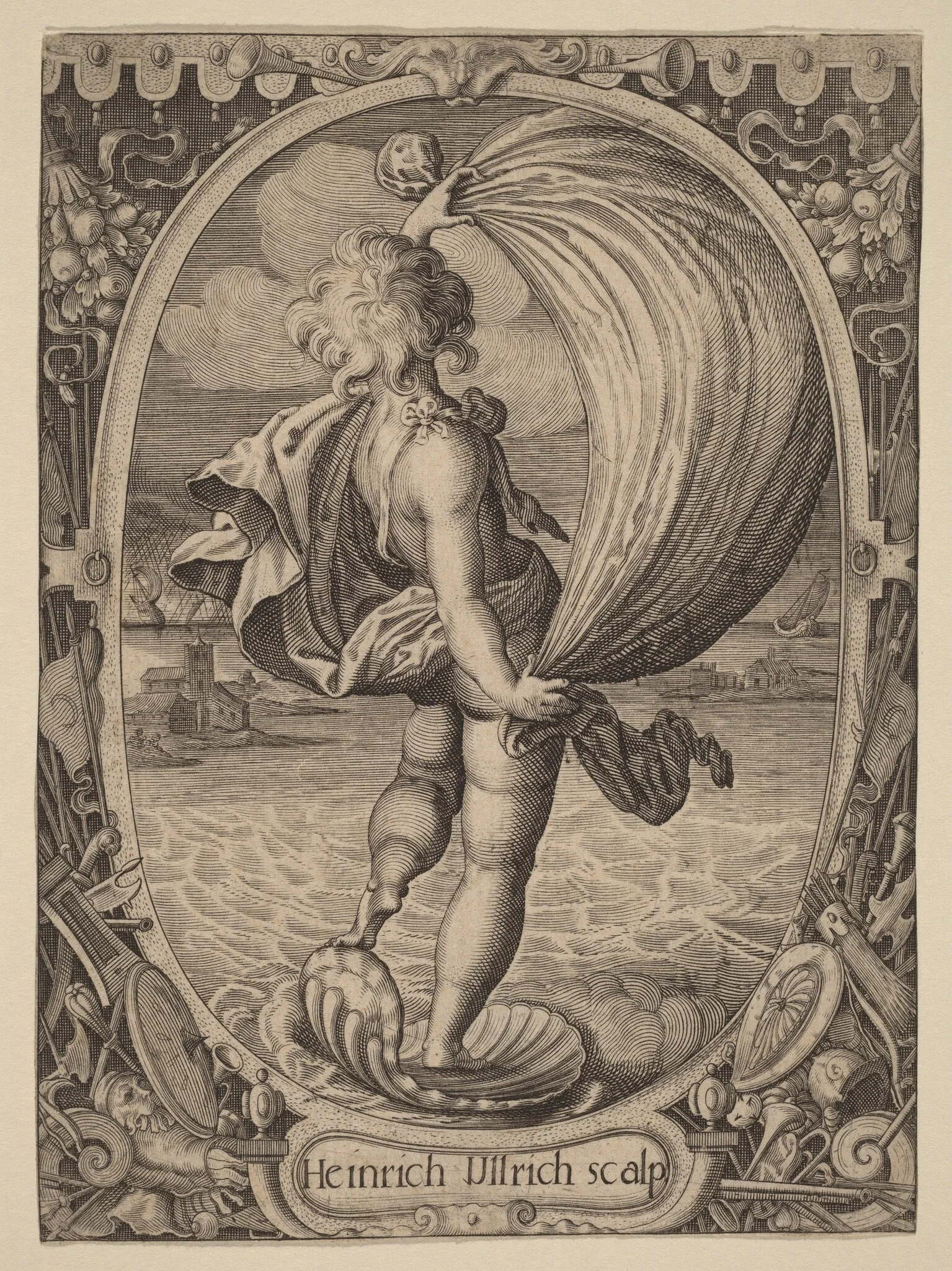Aiolos, Personification of Wind, detail