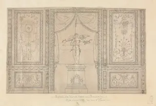 Statue of Cupid in a Wall Niche, by Paolo Vincenzo Bonomini, 1704