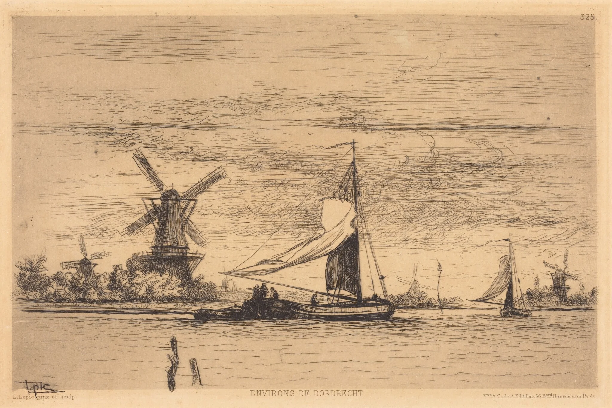 Environs de Dordrecht, detail