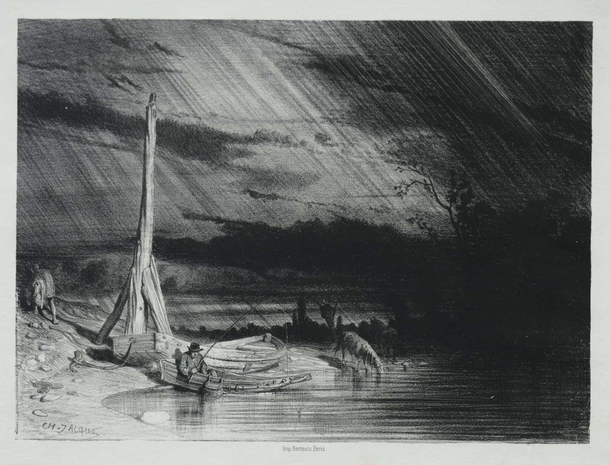 The Fisherman, Rainy Weather, detail