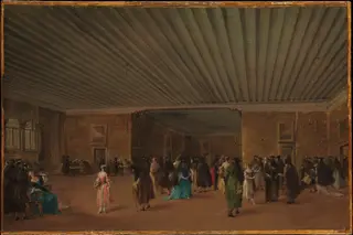 The Ridotto Pubblico at Palazzo Dandolo, by Francesco Guardi, oil, 1765