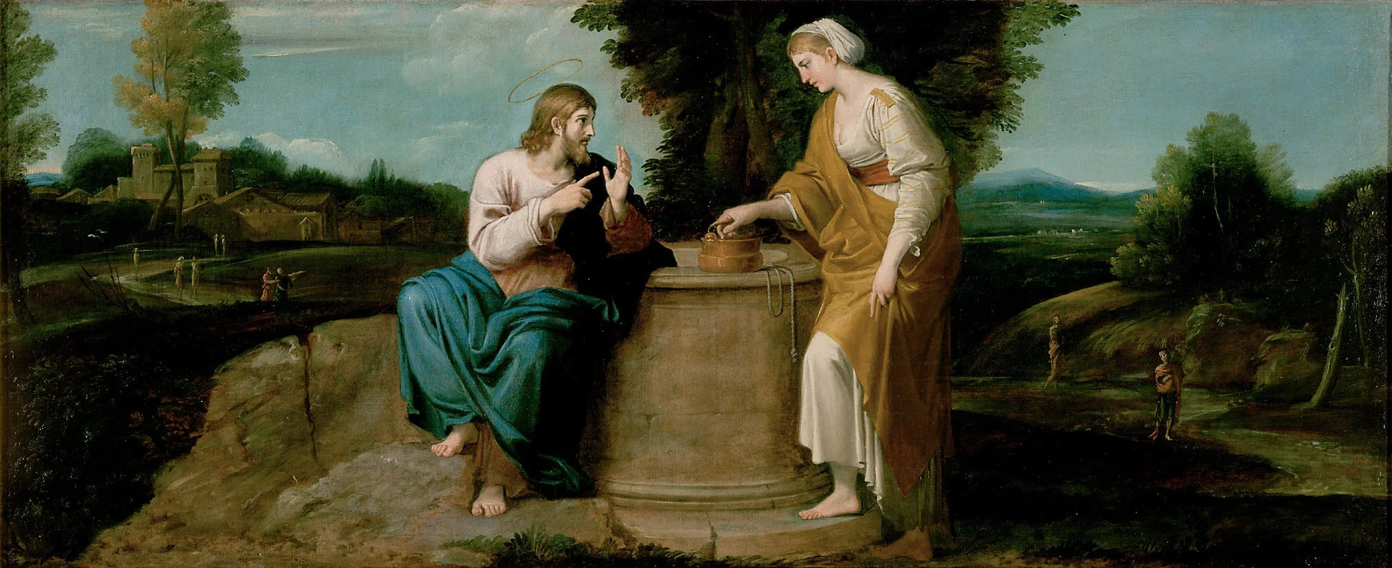 Christ and the Woman of Samaria, detail