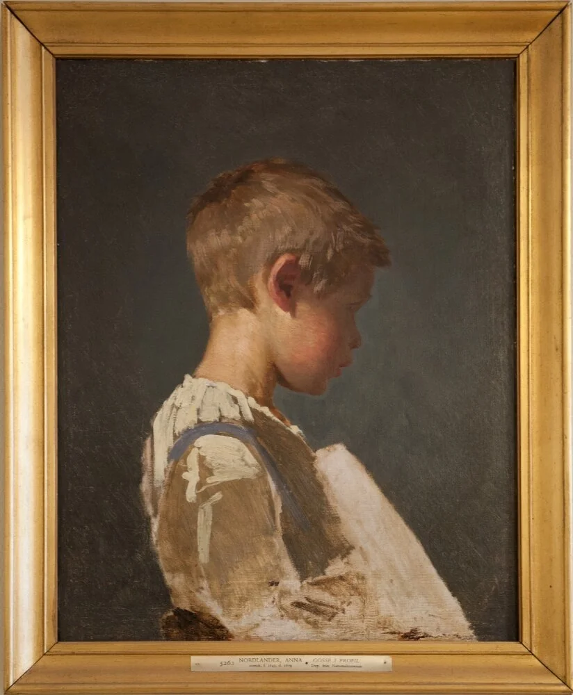 Side-Face Portrait of a Boy, detail