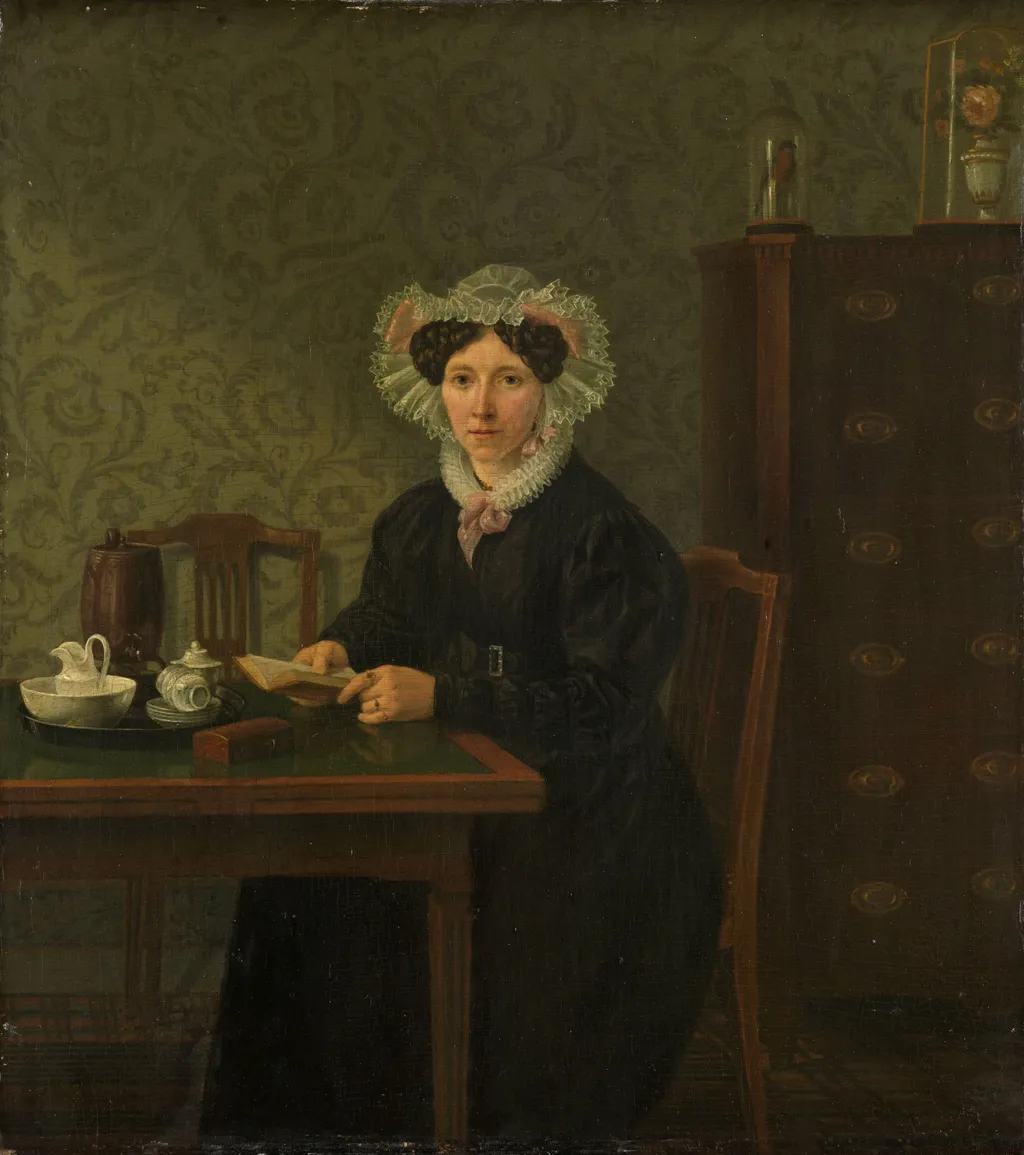 Portrait of a Woman, by Willem Uppink, oil, 1833