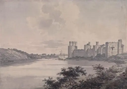 Carnarvon Castle, by William Pars, watercolor