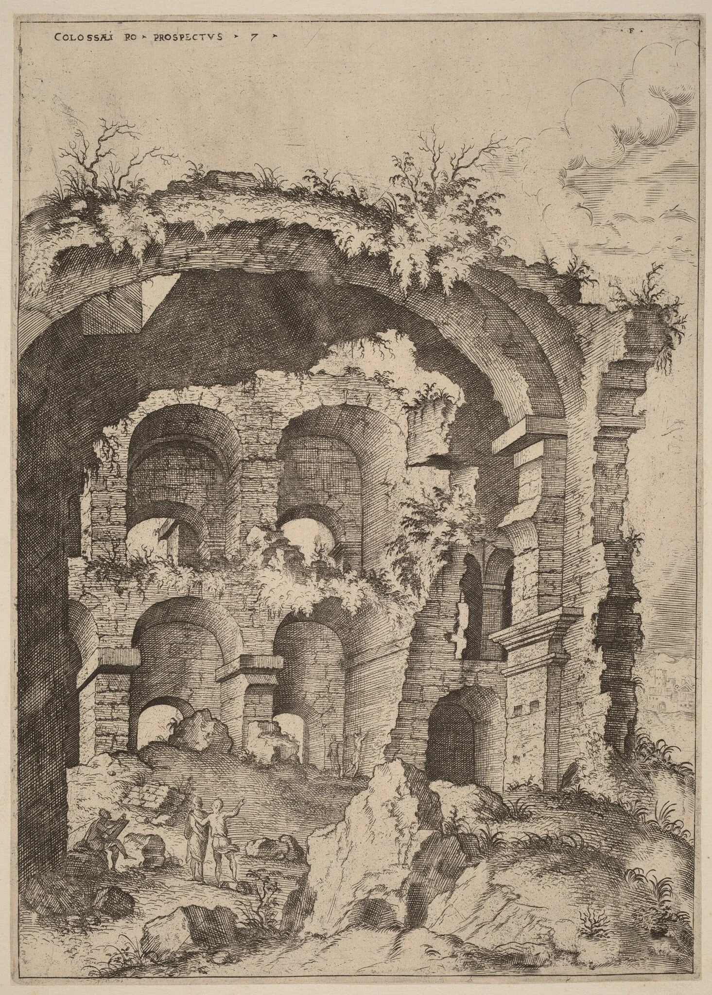 Seventh View of the Colosseum, detail
